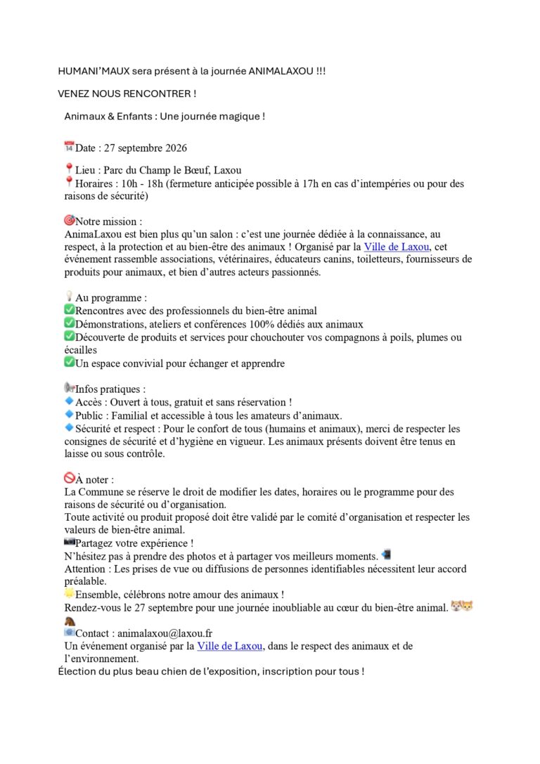 Humanimaux Mediation Formation Canine Nancy HUMANI Page 0001